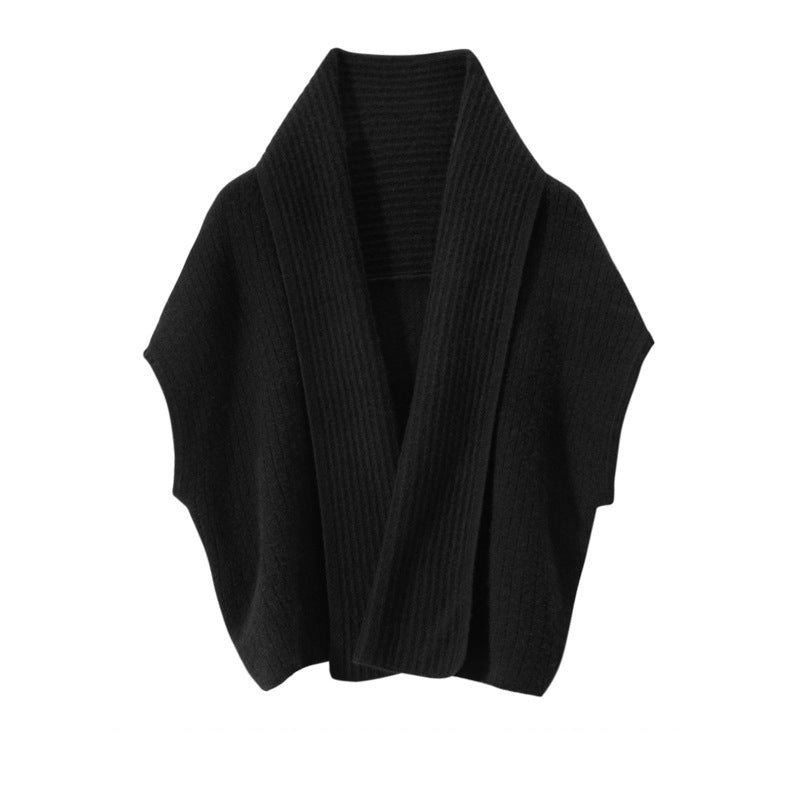Women’s Cashmere Ribbed Knit Shawl