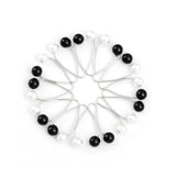 Hijab Clips 12-Piece Set Black & White