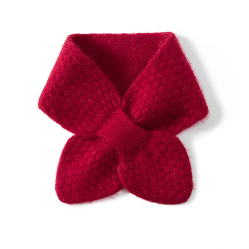 Women’s Cashmere Knit Bow Scarf