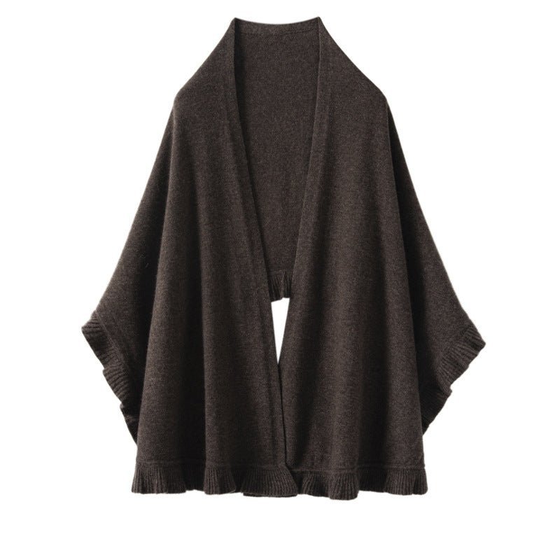 Women’s Cashmere Ruffle-Edge Shawl