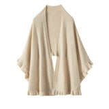 Women’s Cashmere Ruffle-Edge Shawl
