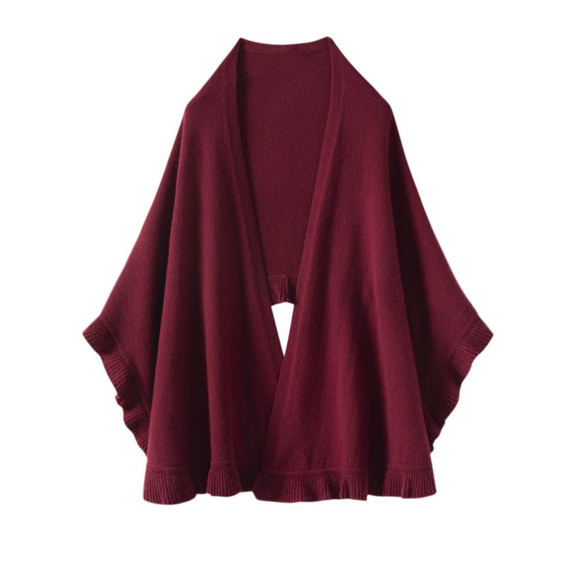 Women’s Cashmere Ruffle-Edge Shawl