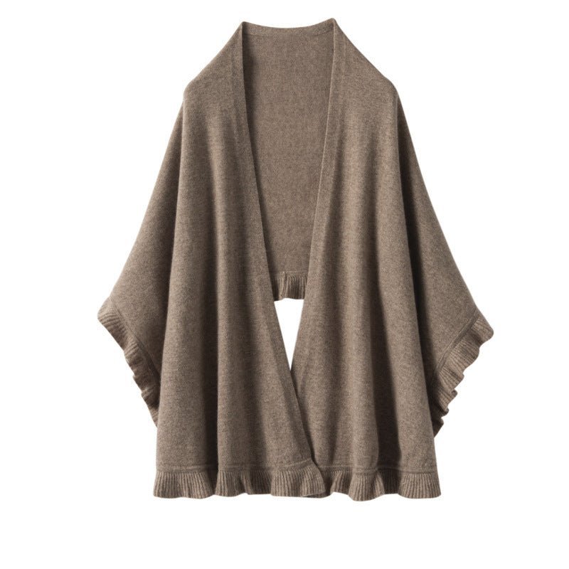 Women’s Cashmere Ruffle-Edge Shawl