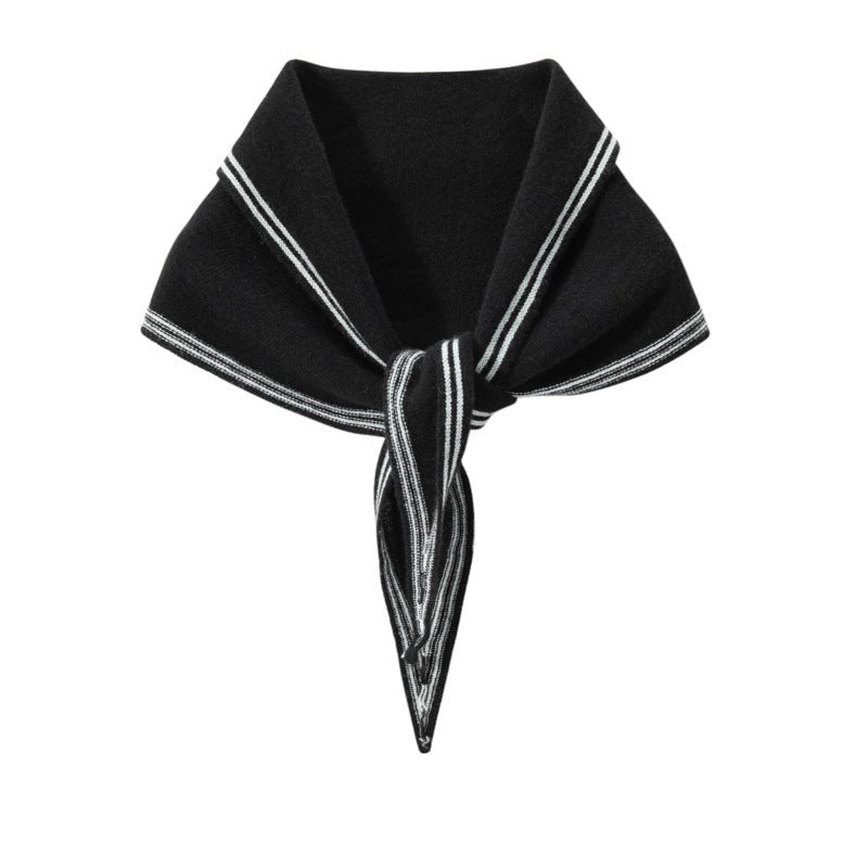 Striped Cashmere Triangle Neckerchief