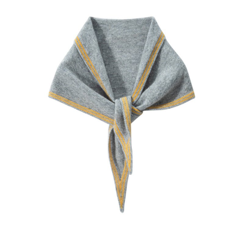 Striped Cashmere Triangle Neckerchief